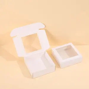 5pcs Rectangular Card Pizza Box, Cookie Box, Chocolate Truffle Box, Snack Box, Cake Box, Macaron Box, Party Gift Box