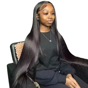 Bling Hair Straight Lace Front Hair Wigs 13x4 13x6 Lace Frontal Human Hair Wig for Women Brazilian Natural Black Hair 180% Density Pre-Plucked Hair Wig TikTokShopBlackFriday