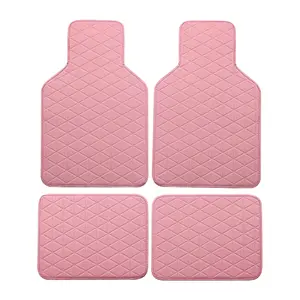 4Pcs Car Front Rear Mats Set PU Leather Car Carpet Mats Waterproof Universal Auto Carpet Car Interior Accessories
