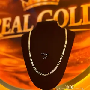 Cadena Oro 10K Corte Brillo 3.5mm 24”