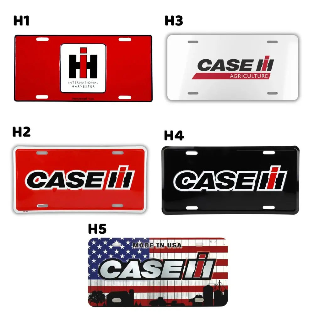 International Harvester Case IH USA License Plate, Agricultural Tractor Farm Auto Car Tag,Pre-Drilled holes, Easy Installation, US Car Truck Tag, Car Decor