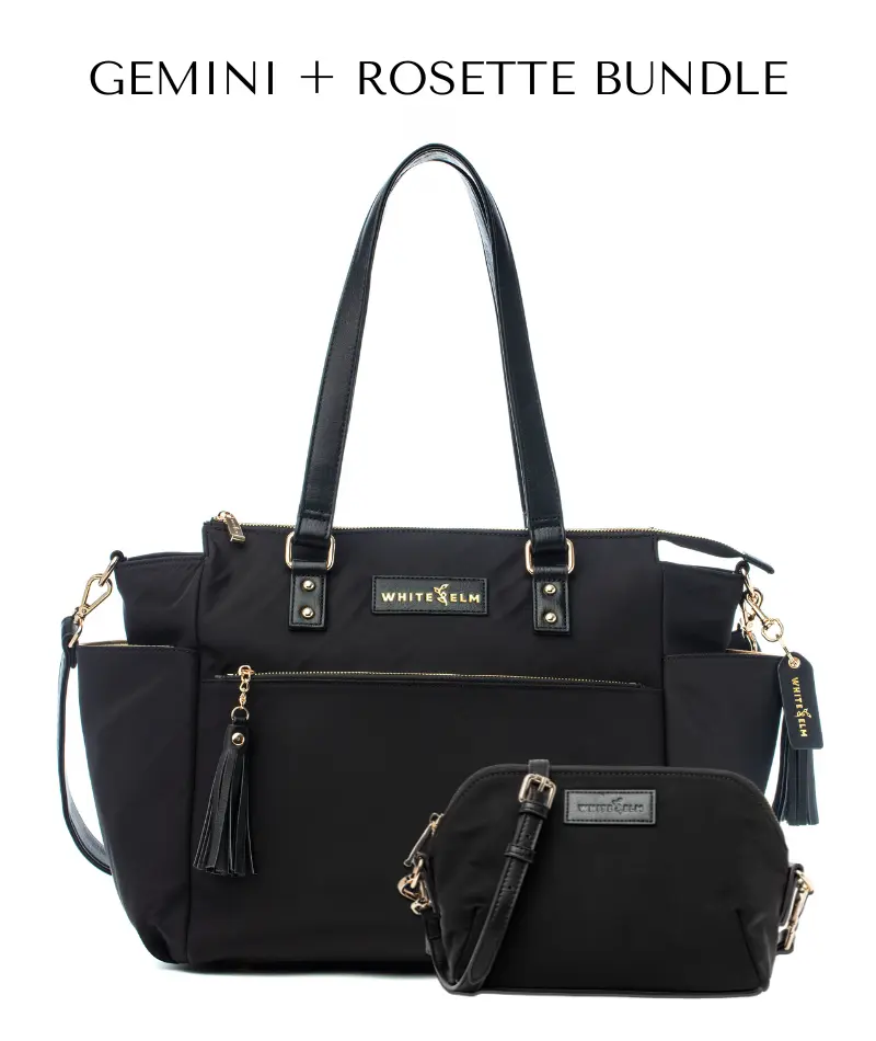 GEMINI + MATCHING ROSETTE CROSSBODY BAG