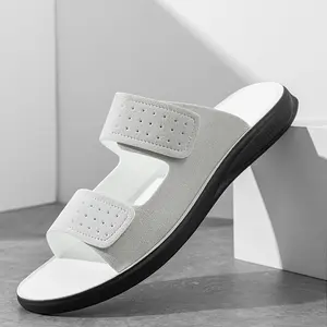 DINAOR Comfortable summer sandals for men of all ages - lightweight walking shoes, rubber sole, solid color design