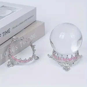 Bohemian Style Crystal Ball Display Stand, Practical Metal Sphere Holder, Home Office Decor, Ideal Christmas Holiday Gift