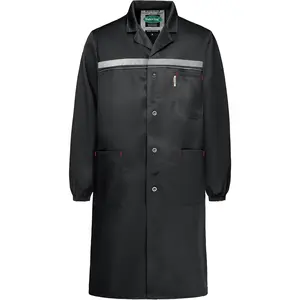 Men's Lab Coats Reflective Long Warehouse Coats DIY Garage Painter Laboratory Coat Scientist Work Smock