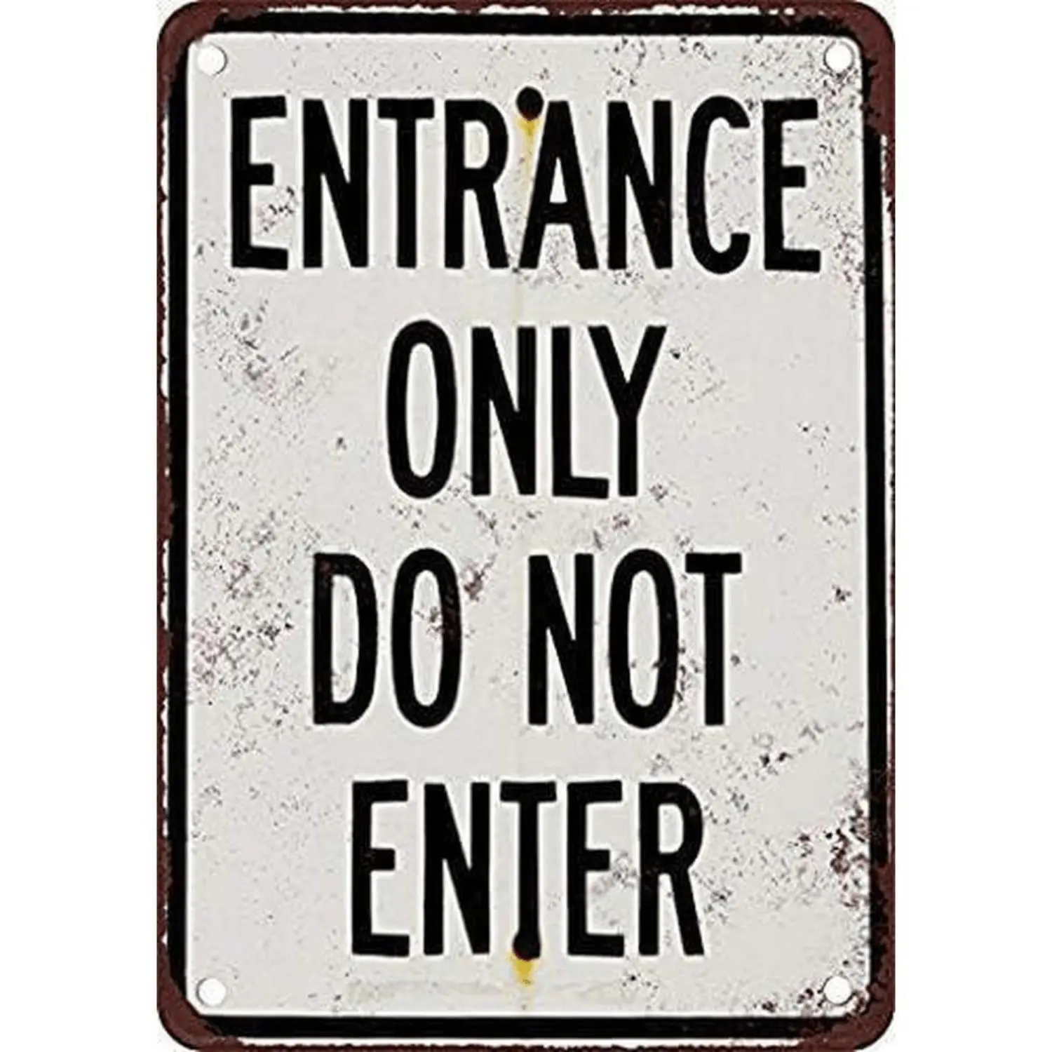 12x8 in Metal "Do Not Enter" Entrance Sign, Distressed Wall Art Decor for Home Supplies, Christmas/Birthday Gift for Bar, Man Cave, Bedroom