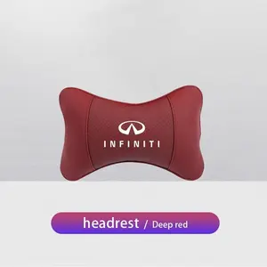 1Pcs Car Seat Headrest Auto Logo Neck Pillow For Infiniti Q50 Q30 QX50 QX60 FX35 QX30 QX80 Q60 G37 FX30 M37 ESQ JX35 QX70 FX50