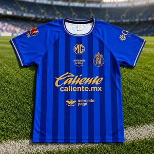 Blue Striped Chivas Guadalajara Soccer Jersey, Classic Football Fan Shirt, Athletic Sports Tee, Match Day Apparel, Casual Soccer Top For Men Women, Sports Lover Gift Open For Sale!