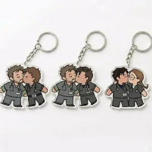 Acrylic couple keychains are a favorite from The Pitt.