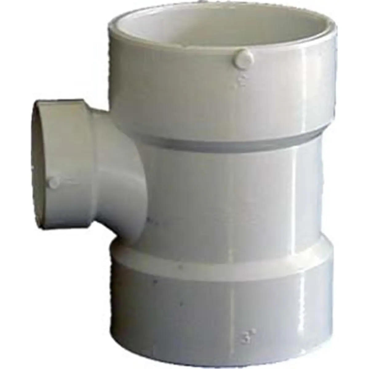 212 MAIN Sch. 40 PVC-DWV Reducing Sanitary Tee, 3 in. x 3 in. x 2 in. Reducing Size, Hub Connects, 4.38 In, Size Reduction