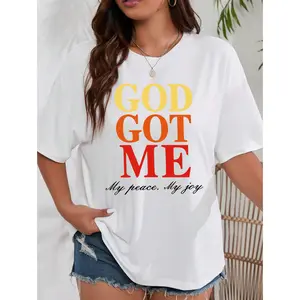 Plus-Size Women's Oversized T-Shirt, Summer Top, Casual Short-Sleeve Round-Neck Oversized Basic T-Shirt, Spring Clothing