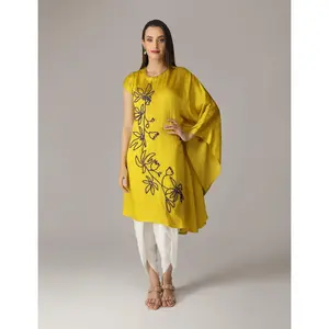 Iro Yellow Half Kaftan Kurta With Dhoti Pants