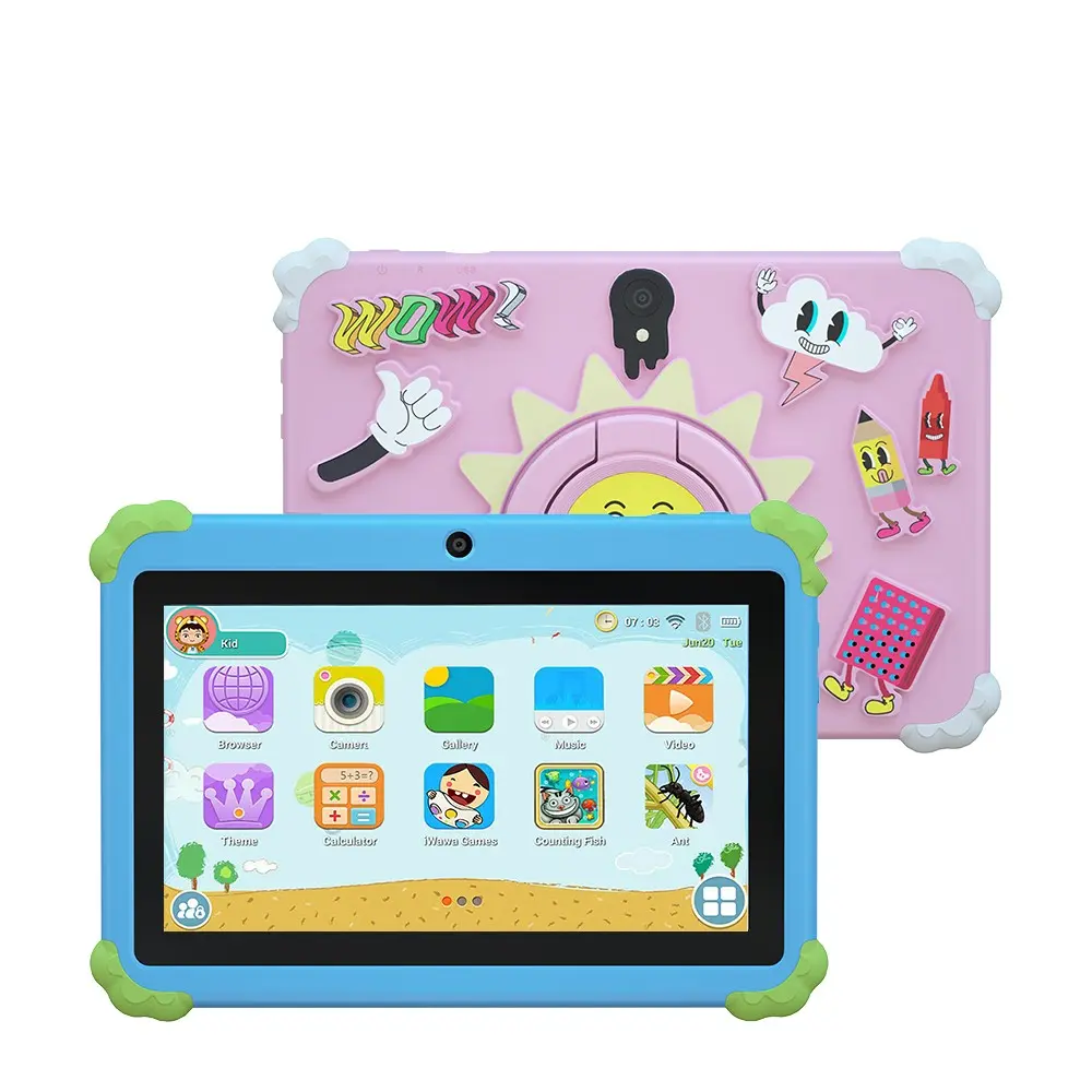 7 Inch Kids Tablet PC Android 13.0 4GB 64GB, Dual Camera 2mp+5mp, WiFi Bluetooth-compatible, Shockproof Case, Parental Control, Ideal Gift, Screen Protection, Touchscreen Tablet, Wireless Tablet #GLOBAL PICKS