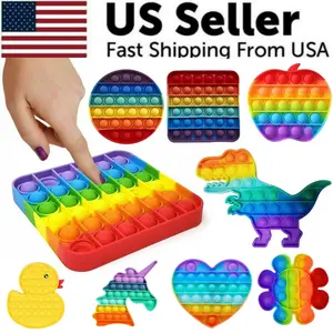 Popit Fidget Toy Push Bubble Sensory Stress Relief for Kids - Reusable, Washable, Non-Toxic, 10-12 Years, Auto-Ds