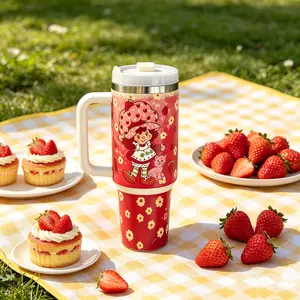 Strawberrry Shortcake 2025 40oz Durable Stainless Steel Travel Tumbler for Hydration Perfect for Daily Use and Gift