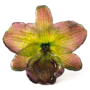 Purple Green Nobile Orchid pin.