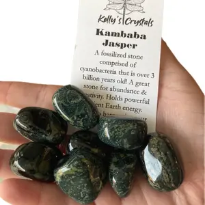 Kambaba Jasper Tumble Stone for Home and Travel - 1 Piece