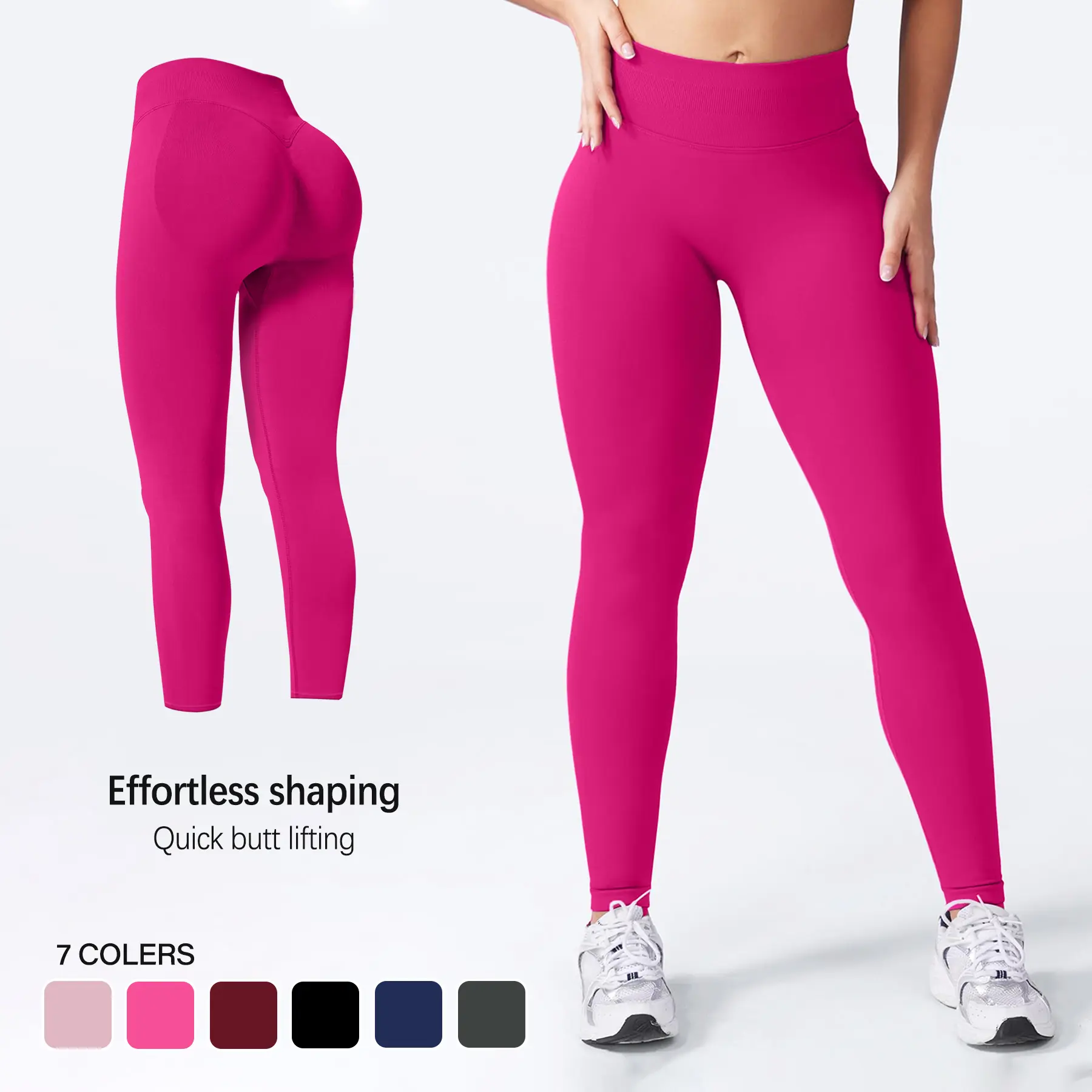 Summervibes Workout Leggings for Women Seamless Butt Lifting Leggings Compression Tummy Control High Waist Yoga Pants Outdoor Fun
