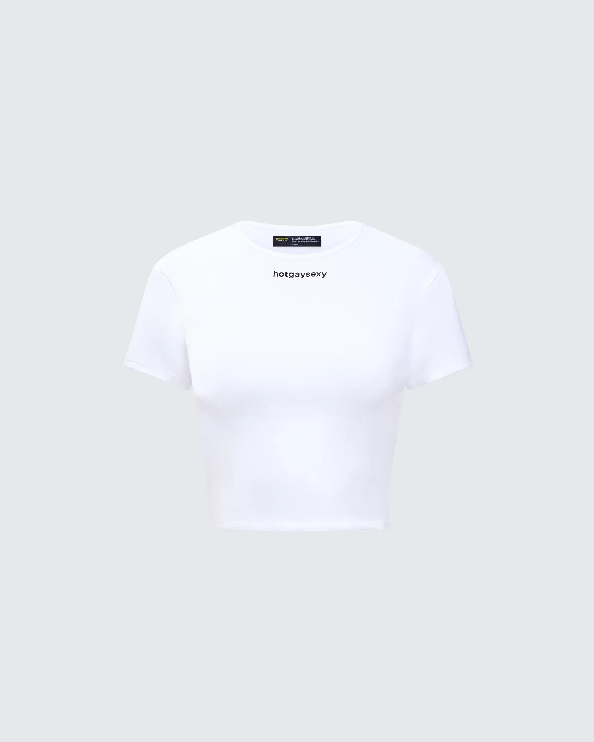 FINESSE Women's Swara White Graphic Cropped Tee - Fitted, Short-Sleeve, Round Neck, Casual Cotton Elastane Top with Unapologetic Text, Crop for Attitude, Show What You Want, Subtle Is Over, Women's T-Shirt Clothing