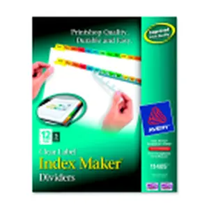 Avery Index Maker Paper Reinforced Label Divider, Pack of 5