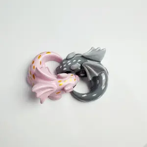 Cute Dragon Figurine Set, 2-Piece Adorable Decorative Ornaments, Collectible Pair, Perfect Gift for Girls and Boys, Stylish Home Decoration