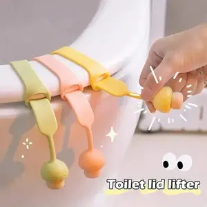 Toilet Flipper Silicone Lift Toilet Lid Toilet Seat Pull Ring Sanitary and Anti Dirt Hand Bathroom Seat Lifter Accessories 3pc