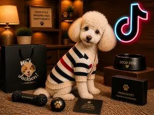Autumn And Winter Puppy Dog Striped Knitted Sweater Small And Medium Dog Cardigan Two-Legged Clothes Thin Winter Clothing