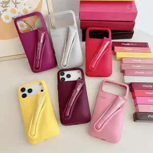 Lip Holder Phone Case for iPhone 11–17 Series, Soft Silicone Cover