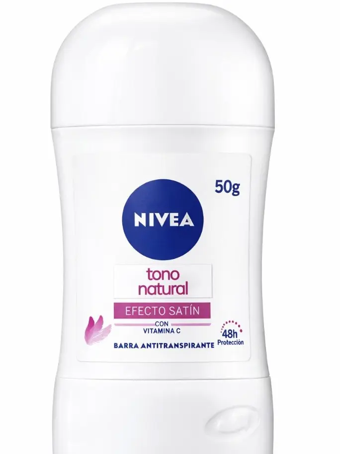 NIVEA Tono Natural EFECTO SATIN Antiperspirant with Avocado Oil & Vitamin C for Fresh Skin STICK - 6oz Moisturizing & Brightening Body Care (BARRA DEO)