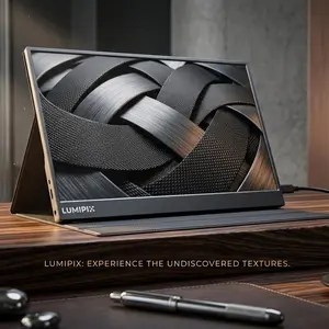 LUMIPIX｜Portable Monitor 15.6" FHD 1080P IPS 60Hz External Monitor with USB-C, HDMI, Ultra-Slim PC Accessory, Smart Cover, Speakers, Cool Gadgets for Laptop, Mac, PS5 Gamers