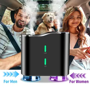 French Imported Fragrance - 4 Varied Scents Available,Car Air Fresheners,Dual Channel Diffuser, Rechargeable  Clip, 3 Modes, Long-Lasting ScentAromatherapy Can be Used for 2~6 Months - Made with Natural Plant Extracts