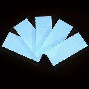 Hair Extension Tape Adhesive Precut Blue White For Tape Hair Extension Replacement Waterproof Tape For Wigs 5 Sheets(60Tabs)