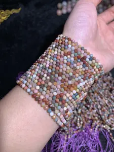 Alashan round cut beads strand 3mm+