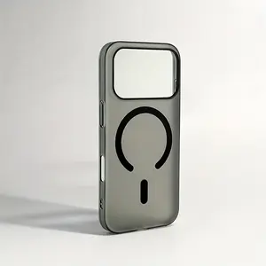 Phone Case - Luxury ultra-thin translucent orange magnetic wireless charging phone case, compatible with iPhone 17 Pro Max Air 16 15 14 13 Pro Max 17Promax, anti-fouling and anti-fingerprint micro-matte shock-proof protective case
