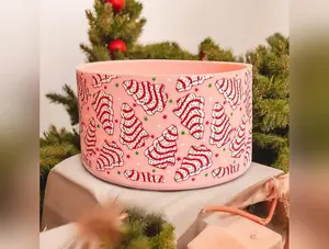 Christmas Tree Cakes Pink - 3D Silicone Tumbler Boot