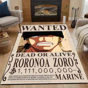 Home rug with Zoro pattern wearing a headscarf, living room, bedroom, kitchen mat, home decoration, area rug, holiday gift for family and friends