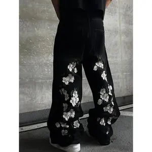 Men’s loose embroidered jeans, design style, comfortable denim jeans, fashionable casual wear, very suitable for daily use GARMENTARY