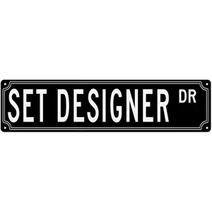 Personalized Street Sign, 4x16 Inch / 10x40 Cm Set Designer Waterproof Occupation Tin Signs, Weather-Proof, Made in The USA, Profession Lovers Housewarming Gifts, Home Rust Decor