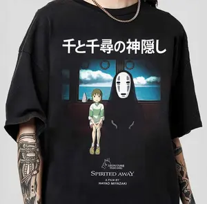 Vintage Spirited Away Shirt, Chihiro Kaonashi Anime Shirt, No Face Ghibli Shirt, Cartoon T-Shirt, Hayao Miyazaki Fans Shirt, Ghibli Gifts
