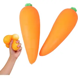 Carrot Squishy, Squishy Carrot Toy for Easter Basket Stuffers, Stress Relief Sensory Fidget Toy for Kids & Adults