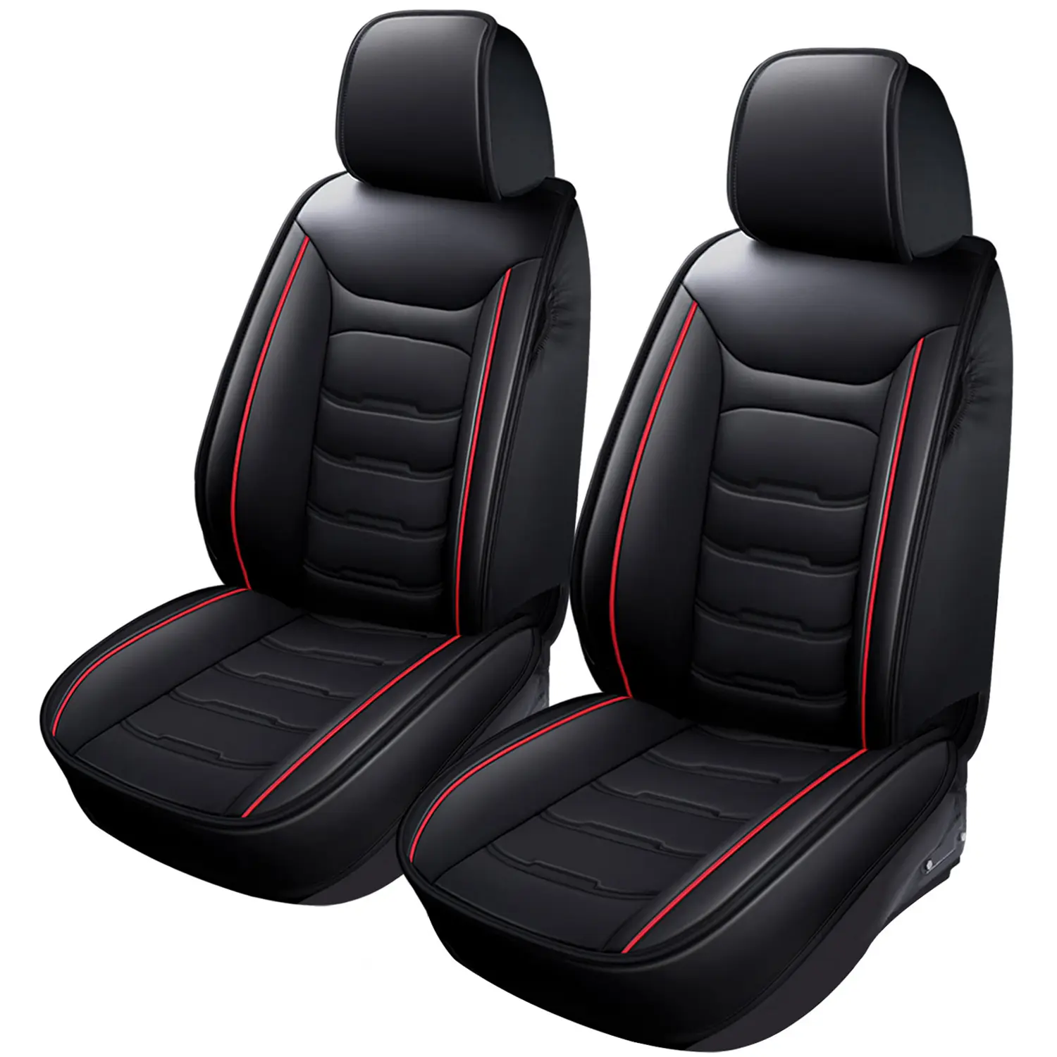 Automotive Seat Covers Premium Leatherette For Toyota Tacoma/Chevy Silverado/Ford F150 F350 – Car Seat Covers for Pickup Truck Front Seats, Truck Seat Protectors with Comfortable PU Leather, Set of 2