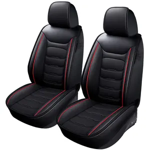 Automotive Seat Covers Premium Leatherette For Toyota Tacoma/Chevy Silverado/Ford F150 F350 – Car Seat Covers for Pickup Truck Front Seats, Truck Seat Protectors with Comfortable PU Leather, Set of 2