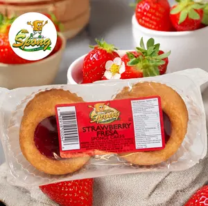 Mr. Sponge Strawberry Sponge Cakes - Sweet Snack Featuring Strawberry Filling, Indulge in the Joy of Strawberry Goodness!