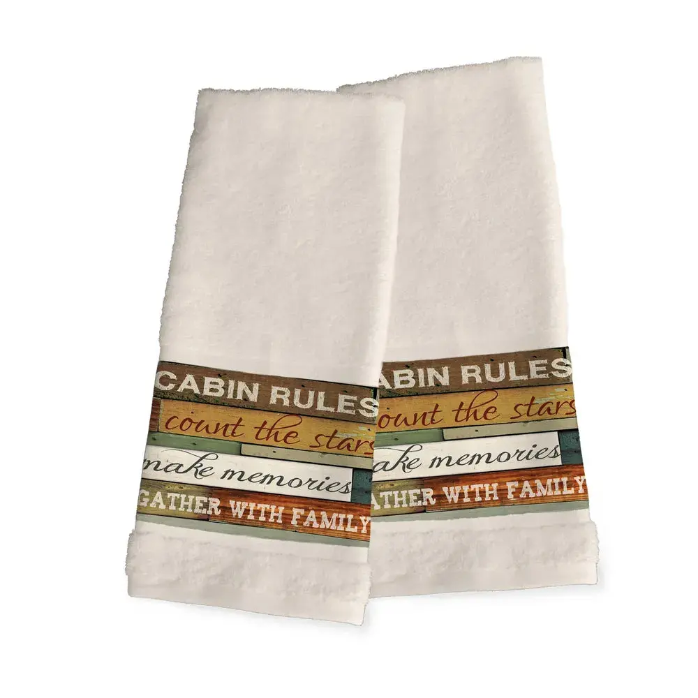 Cabin Rules Hand Towels