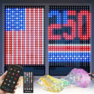 Avatar Controls 540Leds Dynamic Curtain Lights, Smart App and Remote Control DIY Christmas Window Lights, Color Changing Animated Led Curtain String Lights IP65 Waterproof for Bedroom Wall Outdoor Decor, 5 x 6.6ft