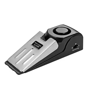 Door Stopper Security Alarm, Battery Required Portable Entrance Alert Door Stop Alarm for Travel Home Apartment House (Without Battery)