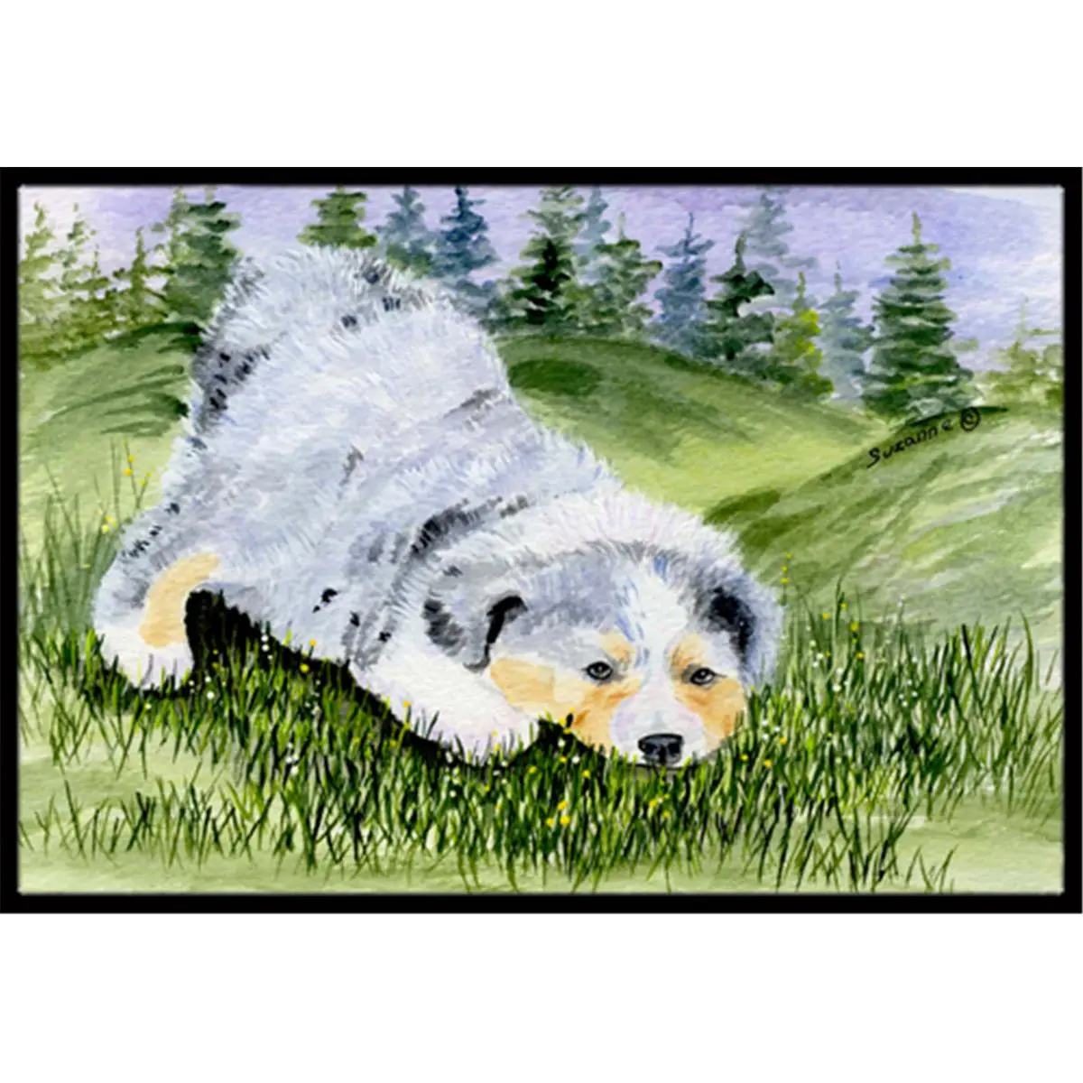 212 MAIN Australian Shepherd Doormat, 24x36 in, Fade-Resistant Permanently Dyed Indoor-Outdoor Textile Rug