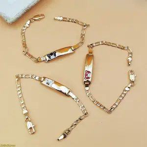 2026 Hot Selling Cute Bear Bracelet - 1 Gold-Plated Bear Bracelet for Teenagers Birthday Accessories Everyday Wear Casual Trendy Jewelry Gold Bangles
