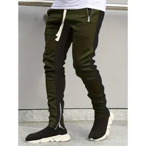 [Men's Slim Fit Sweatpants Joggers] Color Block Drawstring Sweatpants Slim Fit Pants Men's Casual Joggers For Men Spring Fall Running Jogging