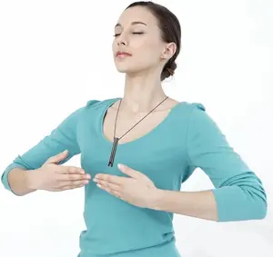 New 2026 Fidget Breathing Pendant Necklace, Stainless Steel Meditation Jewelry for Women, Ideal for Stress Relief, Yoga Practice and Contemporary Style Statements